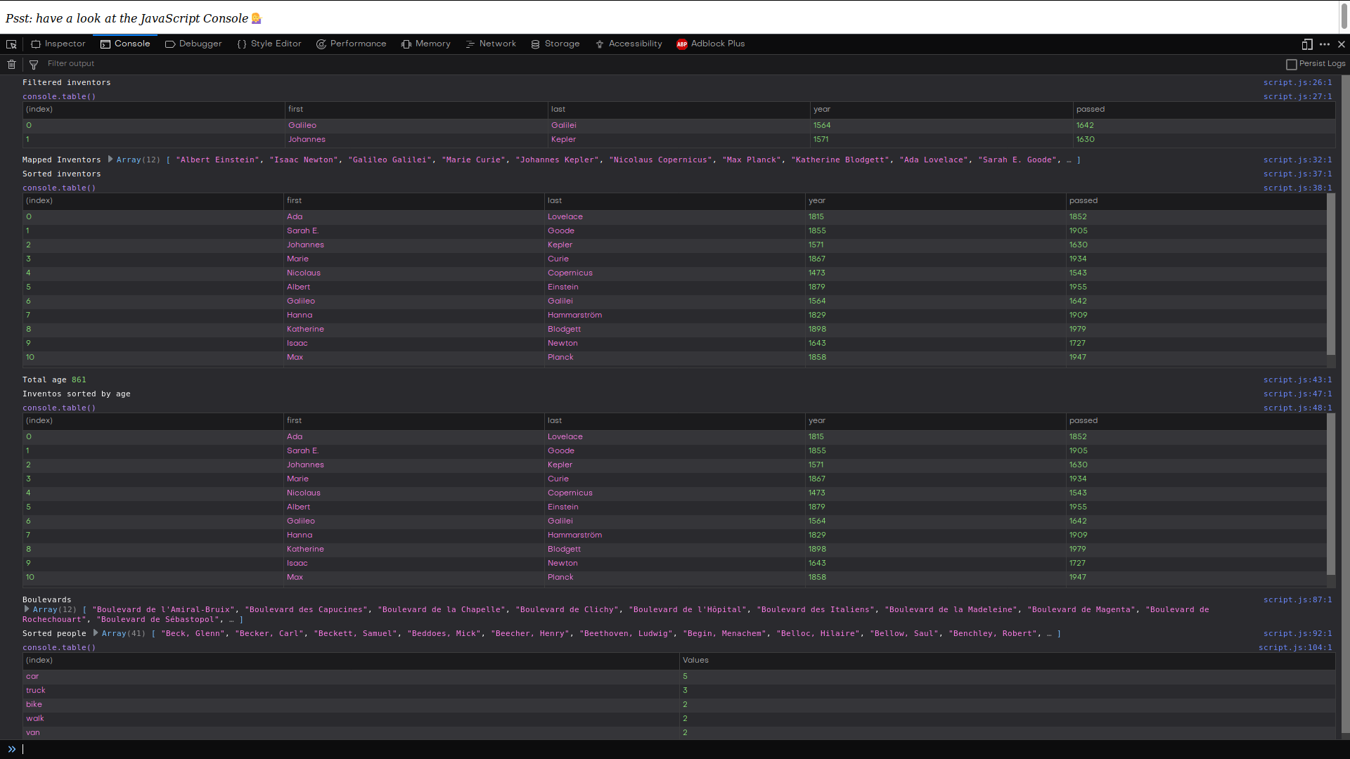 Array Cardio Day 1 Demo